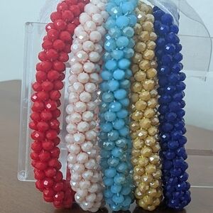 Colorful Glass Handbeaded Bracelet Set